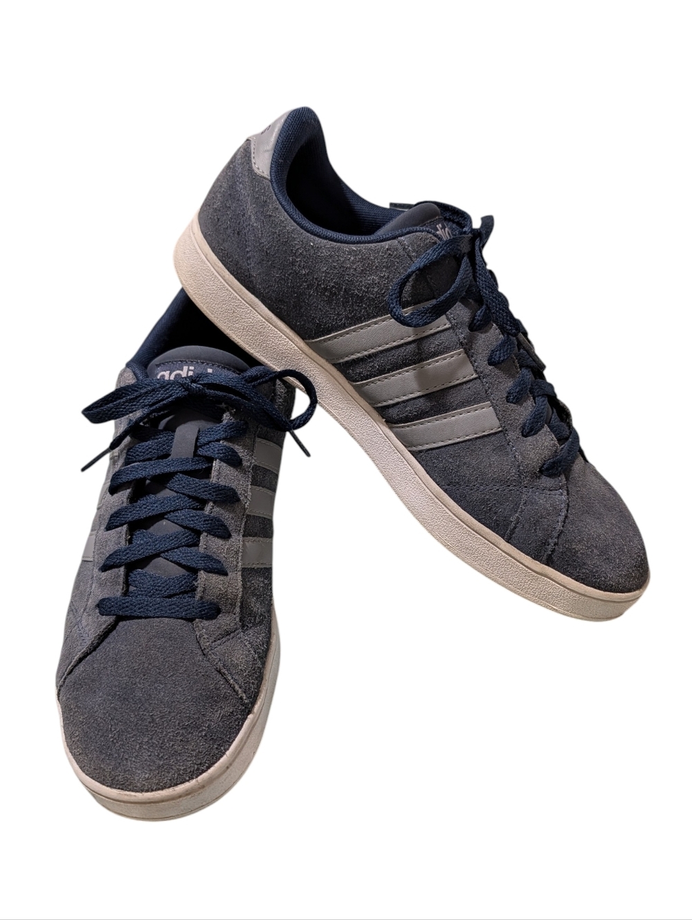 Adidas Navy Suede Casual Sneakers Stripes Men's 10